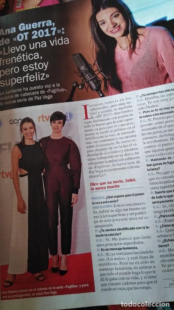 Coleccionismo de Revistas y Peri&oacute;dicos: REVISTA PRONTO 2398 A&Ntilde;O 2018 ANA GUERRA OPERACI&Oacute;N TRIUNFO, ALEJANDRO SANZ VIDAS INTERESANTES