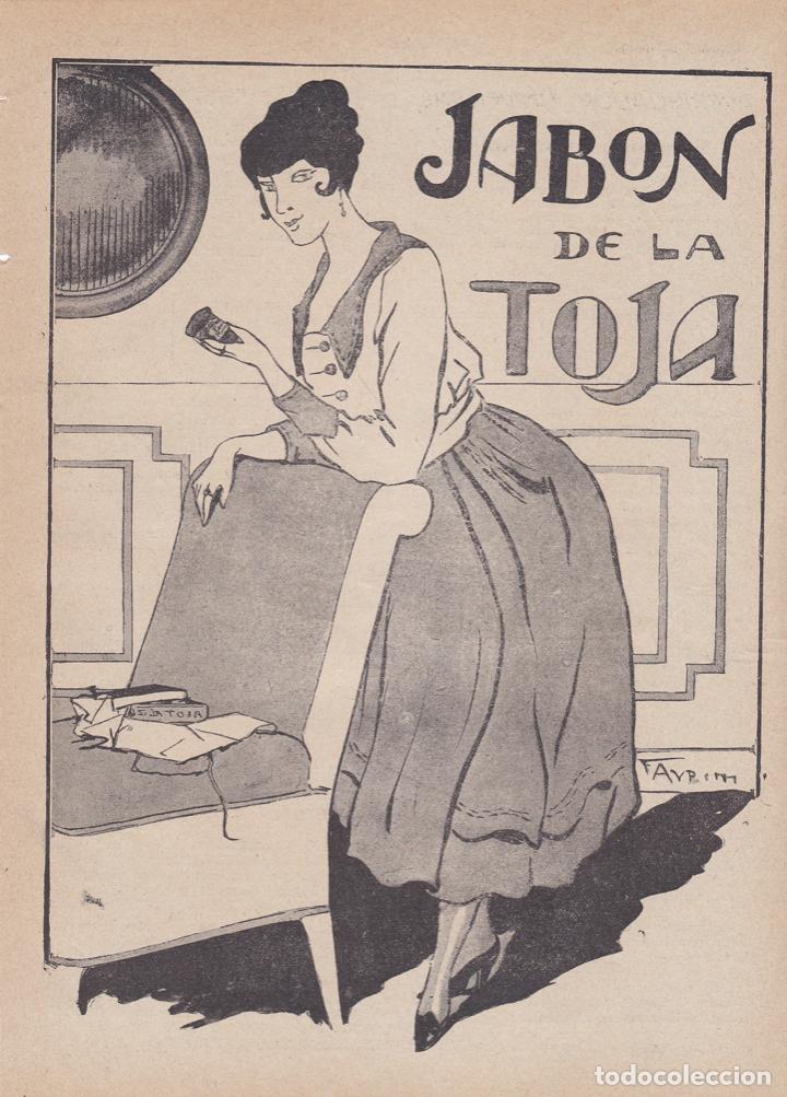 Coleccionismo de revistas y peri&oacute;dicos: Publicidad jab&oacute;n de La Toja / dibujo de Favrim - 1917