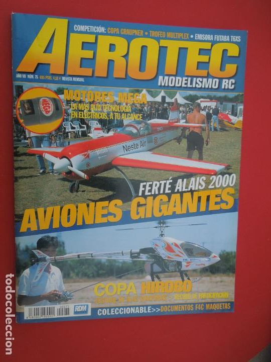 Coleccionismo de Revistas y Peri&oacute;dicos: AEROTEC MODELISMO RC REVISTA MENSUAL N&ordm; 75- FERT&Eacute; ALAIS 2000 AVIONES GIGANTES