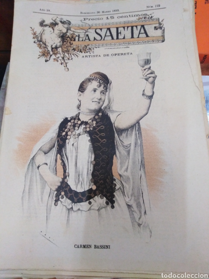 Collectionnisme de Revues et Journaux: LA SAETA/SEMANARIO ILUSTRADO 1893 N&deg;123