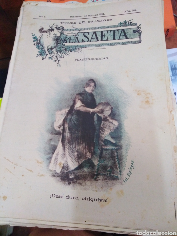 Collezionismo di Riviste e Giornali: LA SAETA/SEMANARIO ILUSTRADO 1894 N&deg;204