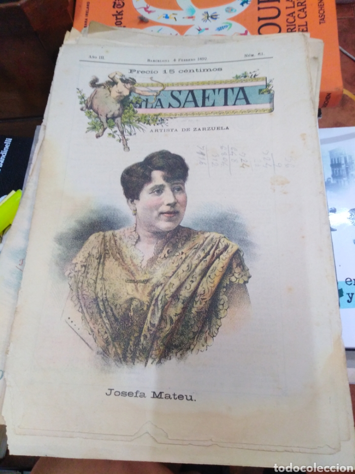 Collezionismo di Riviste e Giornali: LA SAETA/SEMANARIO ILUSTRADO 1892 N&deg;63