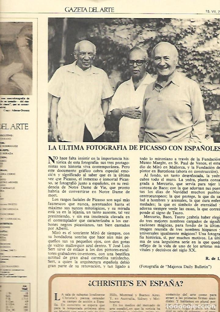 Coleccionismo de revistas y peri&oacute;dicos: A&Ntilde;O 1973 PINTURA PICASSO WATTEAU TESOROS ARTE CHINO ESCULTURA RUFINO TAMAYO MARCELO GRASSMANN
