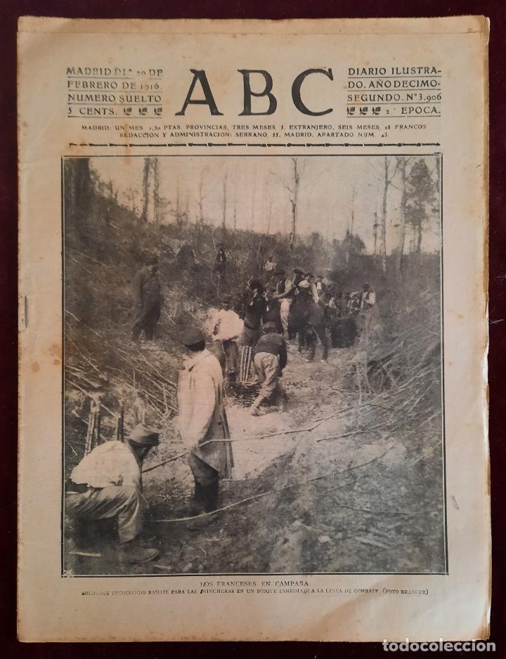 Coleccionismo de Revistas y Peri&oacute;dicos: ABC N⁰ 3906 29-FEBRERO-1916 - I GUERRA MUNDIAL (VER FOTOS).