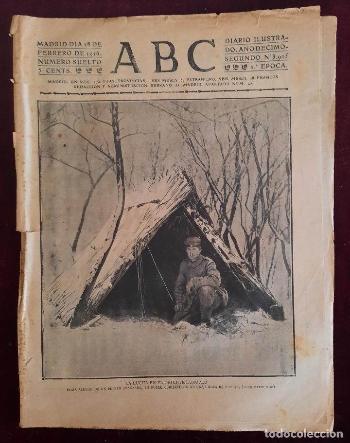 Coleccionismo de Revistas y Peri&oacute;dicos: ABC N⁰ 3905 28-FEBRERO-1916 - I GUERRA MUNDIAL (VER FOTOS).