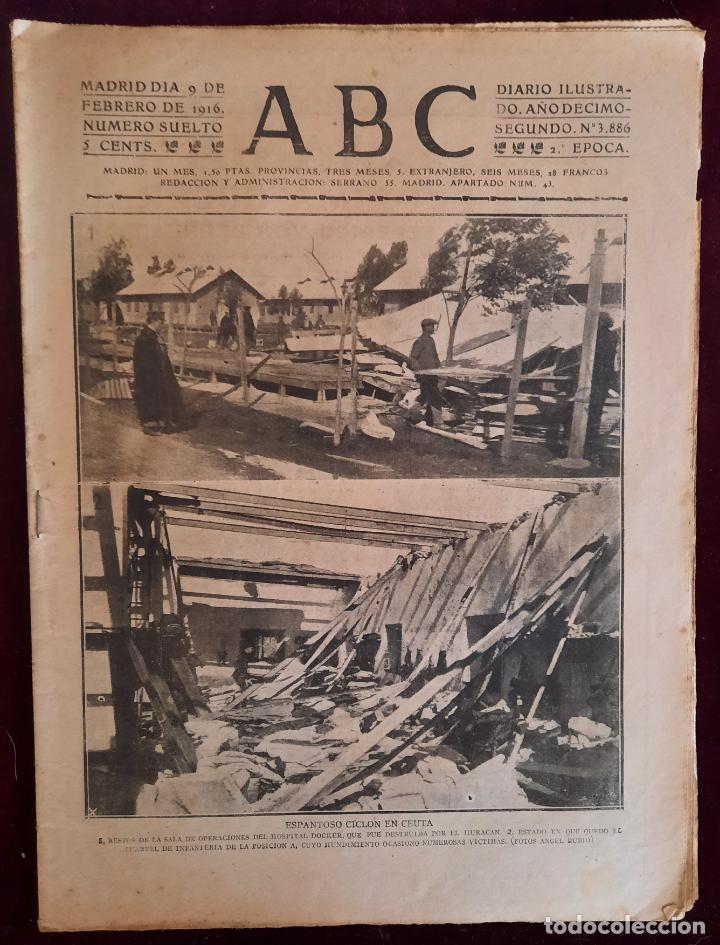 Coleccionismo de Revistas y Peri&oacute;dicos: ABC N⁰ 3886 09-FEBRERO-1916 - I GUERRA MUNDIAL (VER FOTOS).