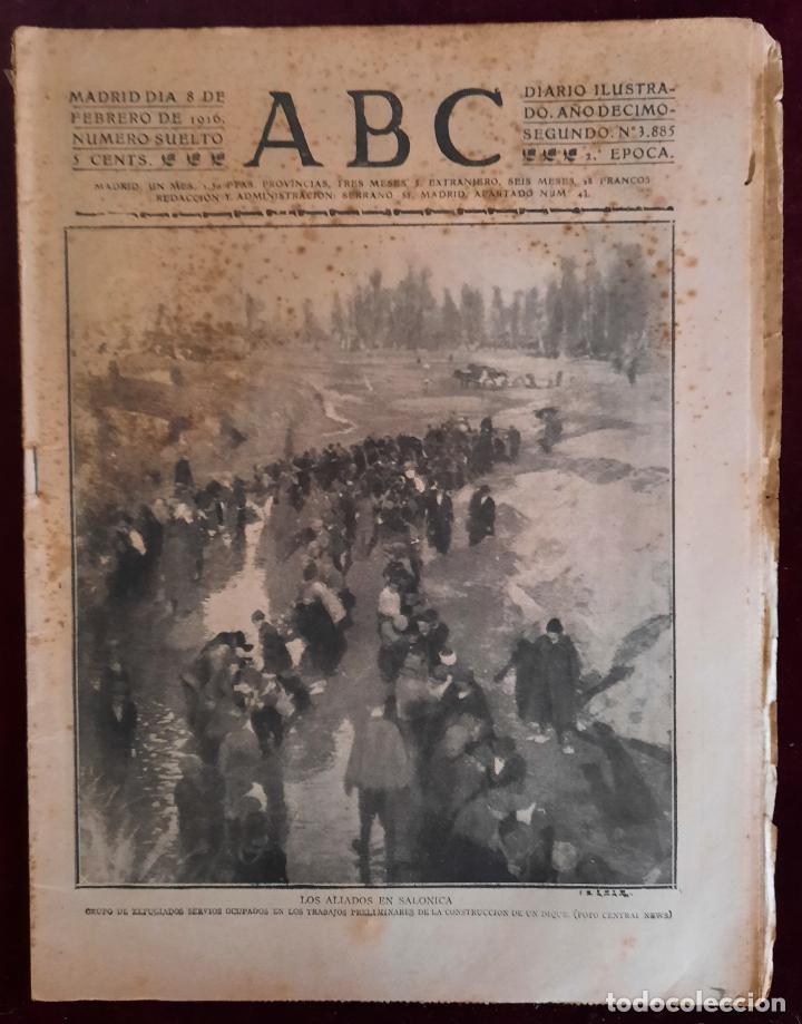Coleccionismo de Revistas y Peri&oacute;dicos: ABC N⁰ 3885 08-FEBRERO-1916 - I GUERRA MUNDIAL (VER FOTOS).