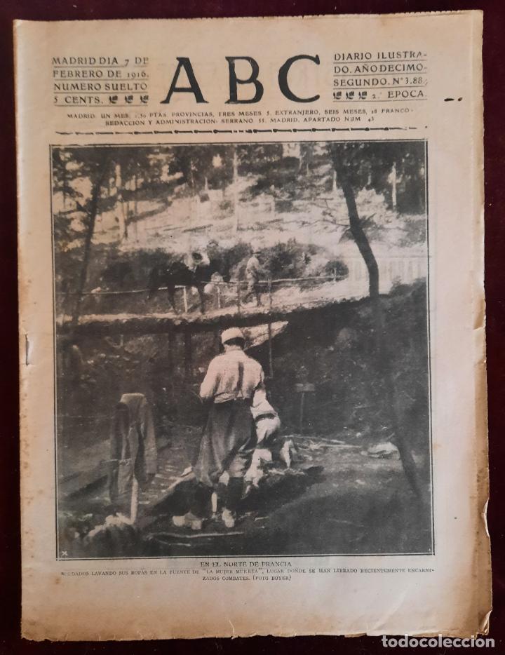 Coleccionismo de Revistas y Peri&oacute;dicos: ABC N⁰ 3884 07-FEBRERO-1916 - I GUERRA MUNDIAL (VER FOTOS).