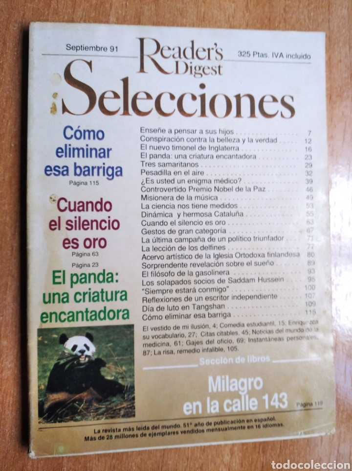 Coleccionismo de Revistas y Peri&oacute;dicos: Revista selecciones del readers digest septiembre 1991