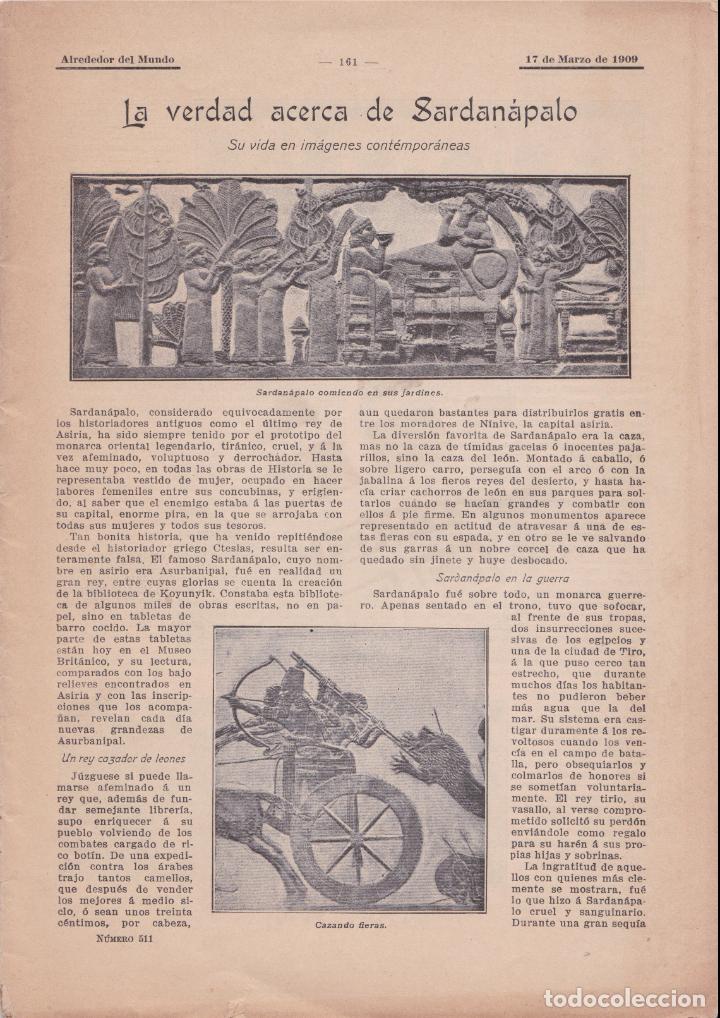 Coleccionismo de Revistas y Peri&oacute;dicos: REVISTA ALREDEDOR DEL MUNDO &ndash; N&ordm;511 &ndash; 17 MARZO 1909