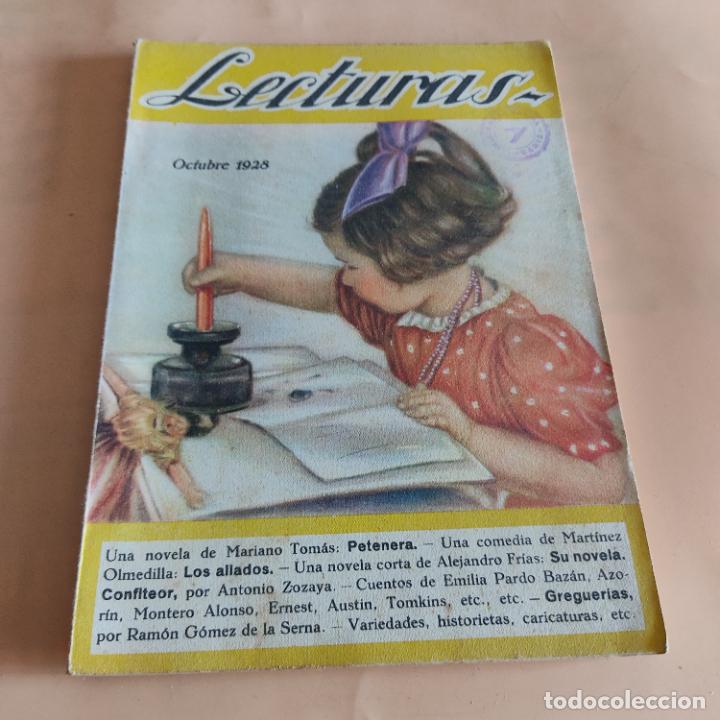 Collezionismo di Riviste e Giornali: LECTURAS. A&Ntilde;O VIII. NUMERO 81. OCTUBRE 1928. PETENERA. CONFITEOR. EL EJMPLO.1144- 1266 PAGS.