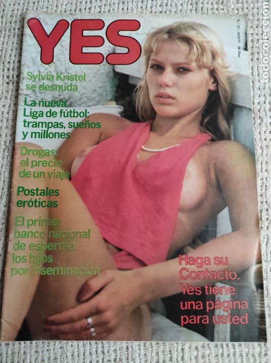 Coleccionismo de revistas y peri&oacute;dicos: YES - N&ordm; 13 - A&Ntilde;O 1977 - SYLVIA KRISTEL EMMANUELLE - BENJAMIN TORRES - EROTIC POSTCARDS -
