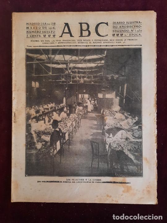Coleccionismo de Revistas y Peri&oacute;dicos: ABC N⁰ 3930 24-MARZO-1916 - I GUERRA MUNDIAL (VER FOTOS). LOS FRANCESES Y LA GUERRA.