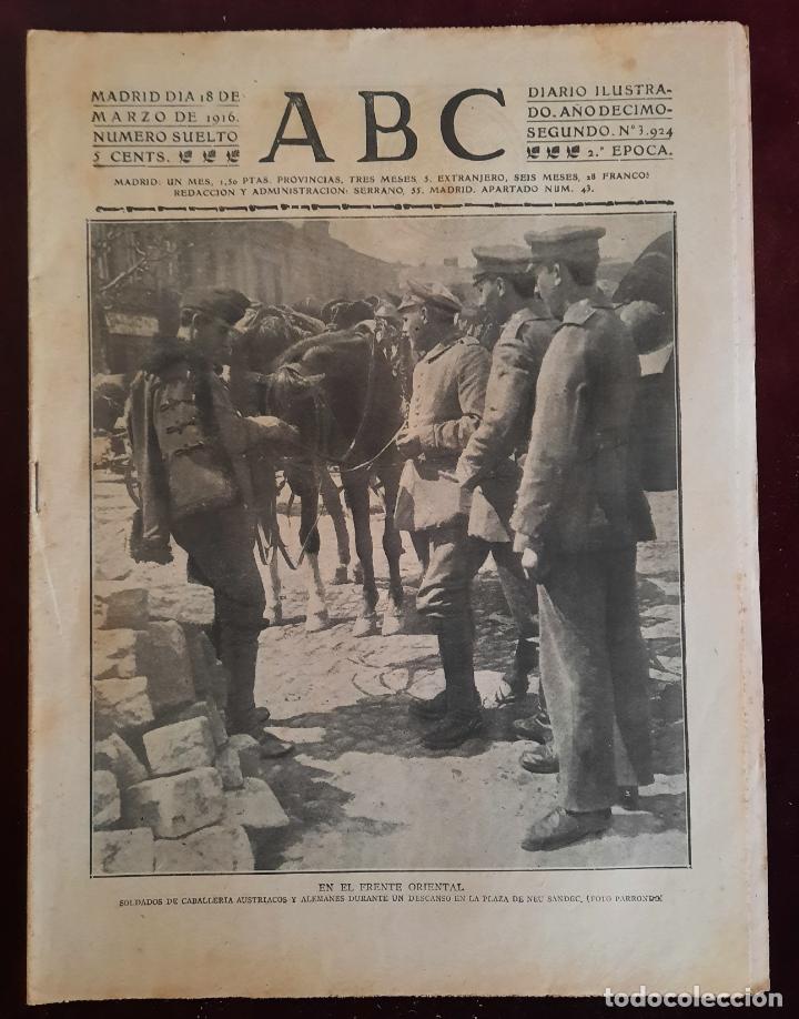 Coleccionismo de Revistas y Peri&oacute;dicos: ABC N⁰ 3924 18-MARZO-1916 - I GUERRA MUNDIAL (VER FOTOS). EN EL FRENTE ORIENTAL.