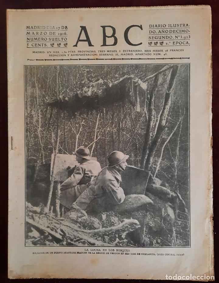 Coleccionismo de Revistas y Peri&oacute;dicos: ABC N⁰ 3923 17-MARZO-1916 - I GUERRA MUNDIAL (VER FOTOS). LA LUCHA EN LOS BOSQUES.