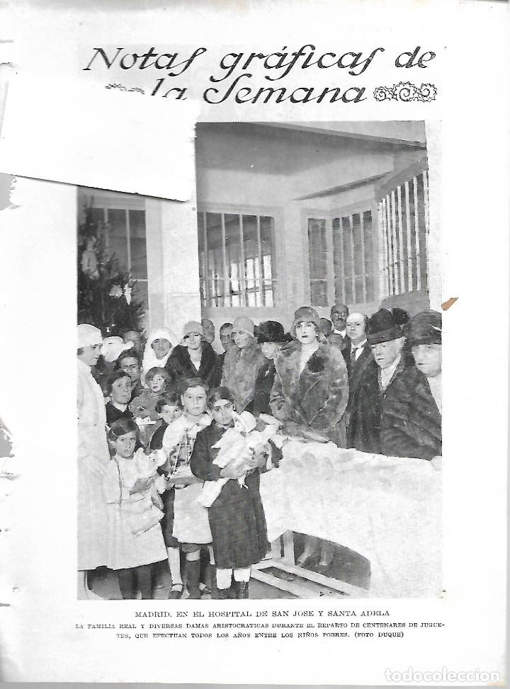 Coleccionismo de revistas y peri&oacute;dicos: BYN.1928.MADRID HOSPITAL DE SAN JOSE. CABALGATA DE REYES EN MADRID HIJAS JEFE GOBIERNO