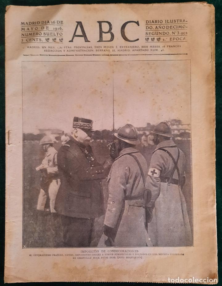 Coleccionismo de Revistas y Peri&oacute;dicos: ABC N⁰ 3992 26-MAYO-1916 - I GUERRA MUNDIA (VER FOTOS). IMPOSICION DE CONDECORACIONES.