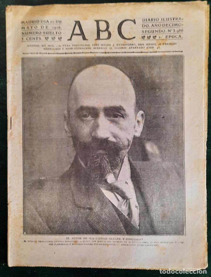 Coleccionismo de Revistas y Peri&oacute;dicos: ABC N⁰ 3986 20-MAYO-1916 - I GUERRA MUNDIA (VER FOTOS). JACINTO BENAVENTE.