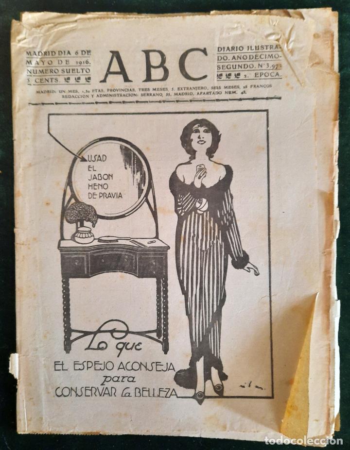 Coleccionismo de Revistas y Peri&oacute;dicos: ABC N⁰ 3972 06-MAYO-1916 - I GUERRA MUNDIAL (VER FOTOS). ALEMANES EN MADRID.