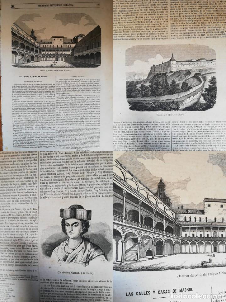 Colecionismo de Revistas e Jornais: SEMANARIO PINTORESCO ESPA&Ntilde;OL: N&ordm;24, 12 de junio 1853: Calles y Casas de Madrid historia + grabados