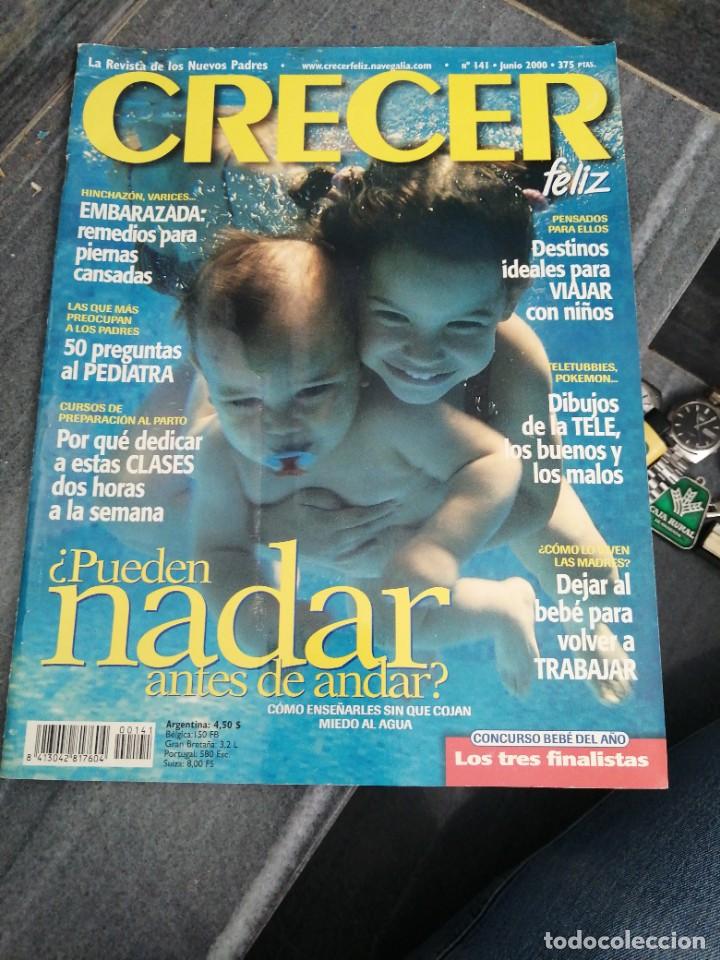 Coleccionismo de revistas y peri&oacute;dicos: Revista CRECER FELIZ ni&ntilde;os beb&eacute;s hijos madres padres 141 a&ntilde;o 2000 embarazo parto beb&eacute; nataci&oacute;n nadar