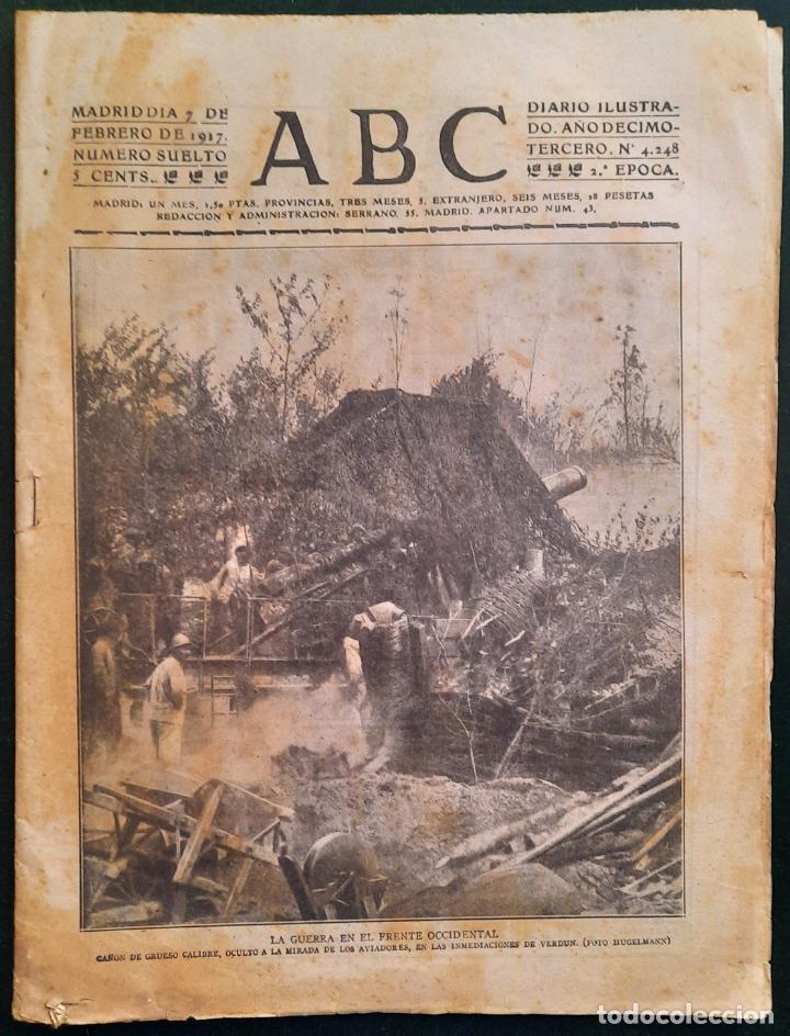 Coleccionismo de Revistas y Peri&oacute;dicos: ABC N⁰ 4248 07-FEBRERO 1917 - I GUERRA MUNDIAL (VER FOTOS). LA GUERRA EN EL FRENTE OCCIDENTAL.