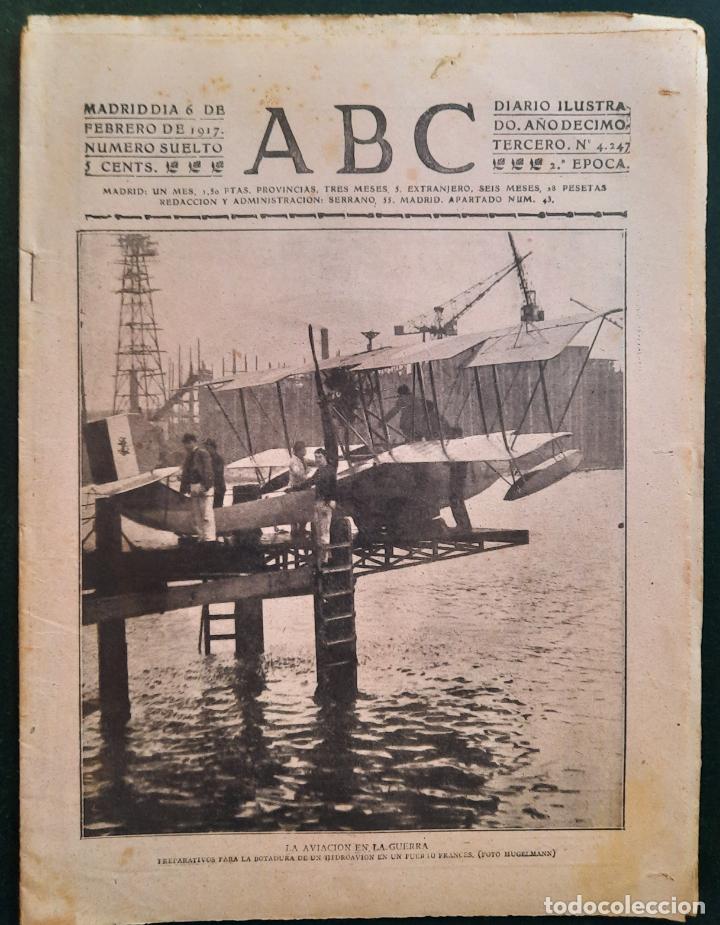 Coleccionismo de Revistas y Peri&oacute;dicos: ABC N⁰ 4247 06-FEBRERO 1917 - I GUERRA MUNDIAL (VER FOTOS). LA AVIACI&Oacute;N EN LA GUERRA.