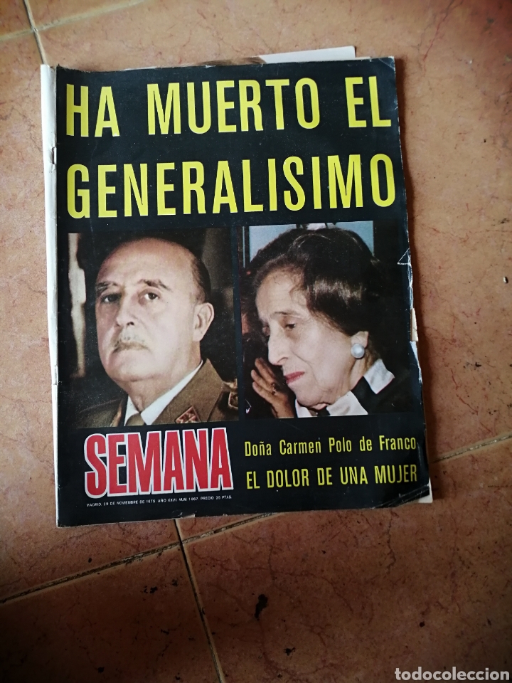 Coleccionismo de Revistas y Peri&oacute;dicos: Revista semana 29 de noviembre de 1975 muerte de franco