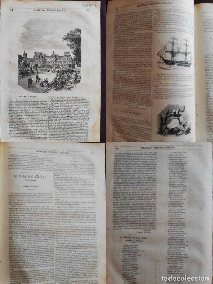 Coleccionismo de revistas y peri&oacute;dicos: SEMANARIO PINTORESCO ESPA&Ntilde;OL: N 35, 28 de agosto. Palacio de Luxemburgo. calles y casas de Madrid