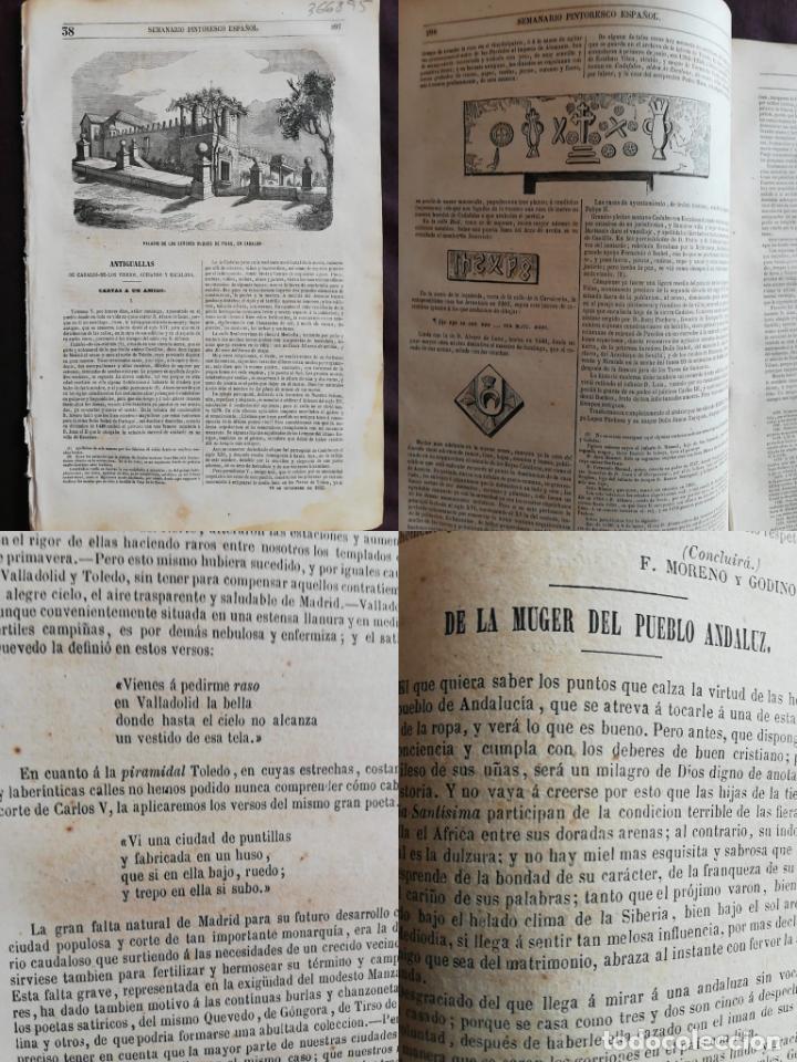 Coleccionismo de revistas y peri&oacute;dicos: SEMANARIO PINTORESCO ESPA&Ntilde;OL: n&ordm;38, 18 septiembre 1855. Palacio Duques de Fr&iacute;as en Cadalso vidrios
