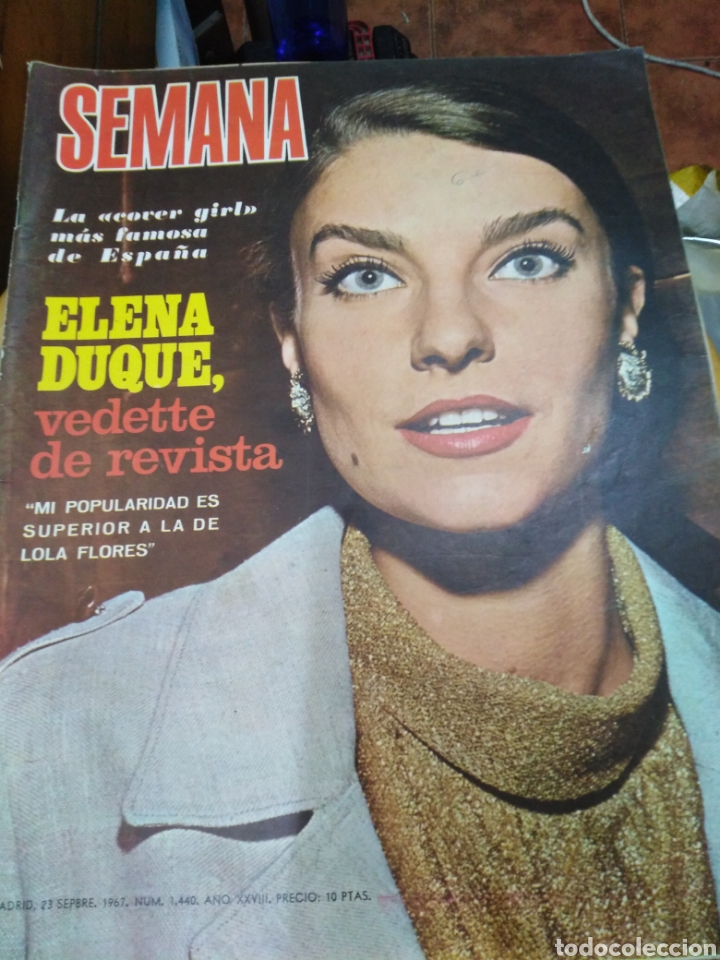 Coleccionismo de Revistas y Peri&oacute;dicos: REVISTA SEMANA 23 SEPTIEMBRE 1967 N&deg;1440-LA COVER GIRL M&Aacute;S FAMOSA DE ESPA&Ntilde;A ELENA DUQYE VEDETTE