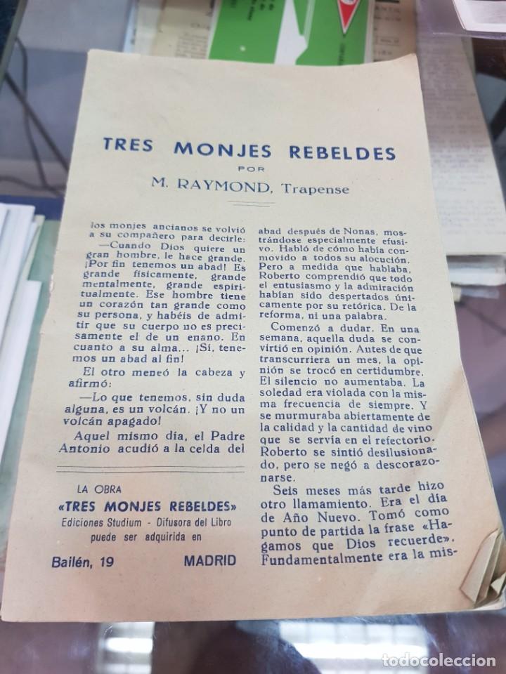 Coleccionismo de revistas y peri&oacute;dicos: TRES MONJES REBELDES TRAPENSE RAYMOND ESPIGAS Y AZUCENAS MURCIA 1961