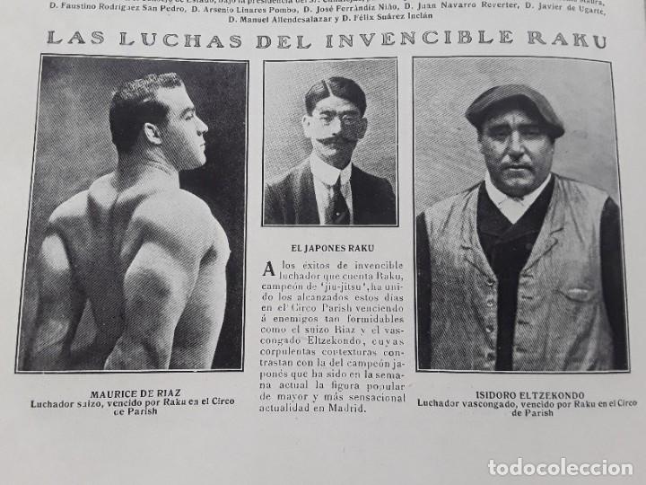 Collezionismo di Riviste e Giornali: ISIDORO ELTZEKONDO LUCHADOR VASCONGADO ALFONSO XIII PRESIDENTE ARGENTINA ROQUE SAENZ CANALEJAS 1910