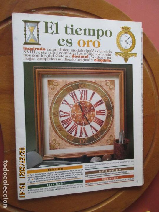 Coleccionismo de Revistas y Peri&oacute;dicos: EL TIEMPO ES ORO - REVISTA PUNTO DE CRUZ - RELOJES - CON GR&Aacute;FICOS.