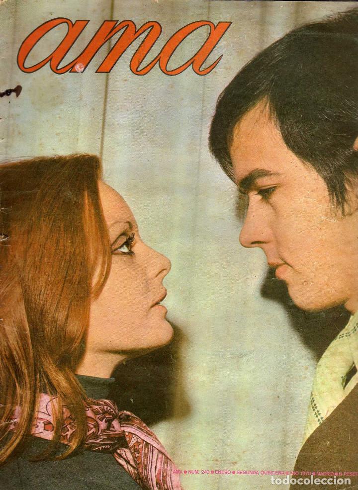 Coleccionismo de Revistas y Peri&oacute;dicos: REVISTA AMA DE ENERO DE 1970, PORTADA ROCIO DURCAL Y JUNIOR CON MOTIVO DE SU PROXIMA BODA