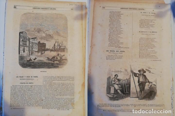 Coleccionismo de revistas y peri&oacute;dicos: SEMANARIO PINTORESCO ESPA&Ntilde;OL: N&ordm; 44, 30 octubre 1853. Grabado Venecia, casas y calles Madrid art&iacute;cu