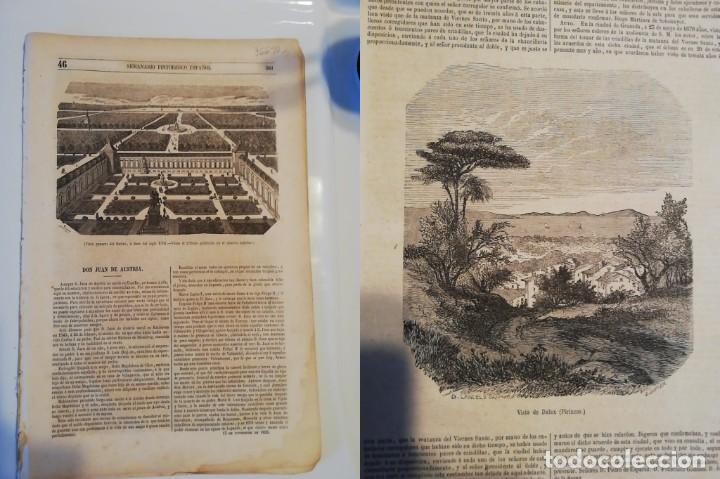 Coleccionismo de revistas y peri&oacute;dicos: SEMANARIO PINTORESCO ESPA&Ntilde;OL, N&ordm; 46, 13 noviembre 1853. Grabado El Retiro siglo XVII