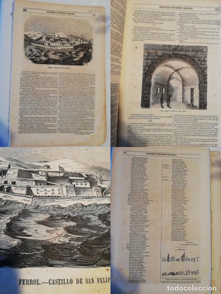 Coleccionismo de revistas y peri&oacute;dicos: SEMANARIO PINTORESCO ESPA&Ntilde;OL, N&ordm; 50, 11 diciembre 1853: Castillo San Felipe Ferrol, Campana Huesca