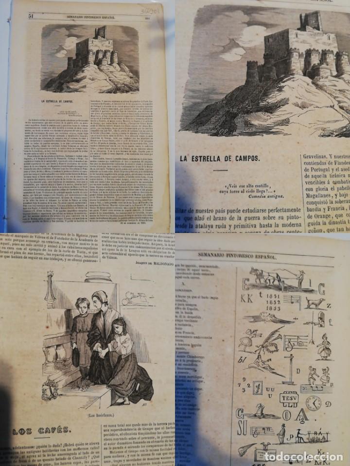 Coleccionismo de revistas y peri&oacute;dicos: SEMANARIO PINTORESCO ESPA&Ntilde;OL, N&ordm; 51, 18 diciembre 1853: Estrella de campos en Torremormoj&oacute;n grabado
