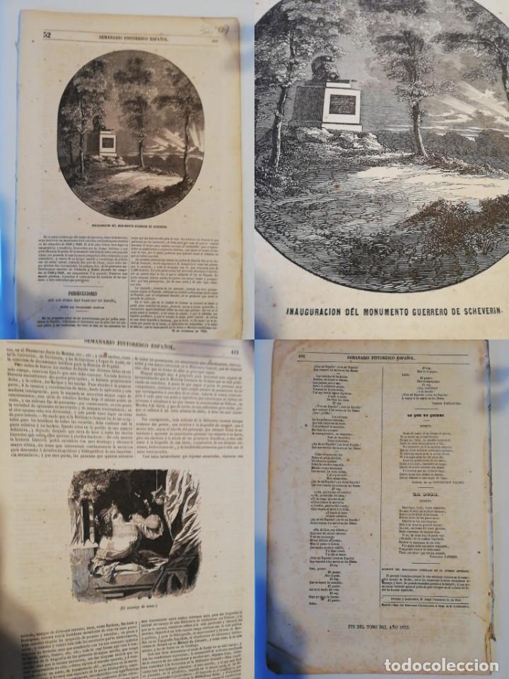 Coleccionismo de revistas y peri&oacute;dicos: SEMANARIO PINTORESCO ESPA&Ntilde;OL, N&ordm; 52, 23 diciembre 1853: Monumento Scheverin, casas y calles Madrid