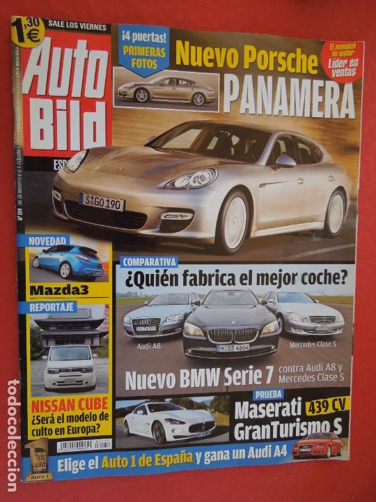 Coleccionismo de Revistas y Peri&oacute;dicos: AUTOBILD REVISTA N &ordm; 159- 11-2008- PORSCHE PANAMERA