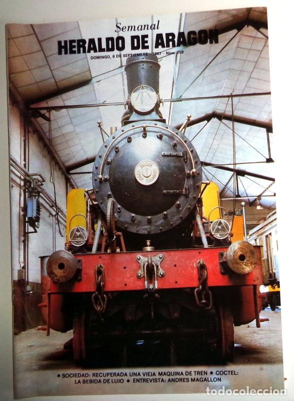 Coleccionismo de Revistas y Peri&oacute;dicos: SEMANAL HERALDO ARAG&Oacute;N N&ordm;259 Septiembre 1987 MAGALL&Oacute;N REAL ZARAGOZA. CERVEZAS AMBAR FERIA AGUILA