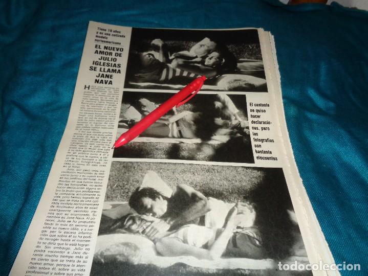 Coleccionismo de Revistas y Peri&oacute;dicos: RECORTE : JULIO IGLESIAS CON SU NUEVO AMOR. SEMANA, NOVMBRE 1984(#)