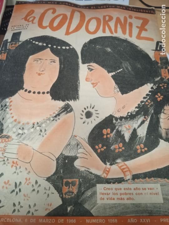 Coleccionismo de Revistas y Peri&oacute;dicos: Revista sat&iacute;rica espa&ntilde;ola La Codorniz,marzo de 1966