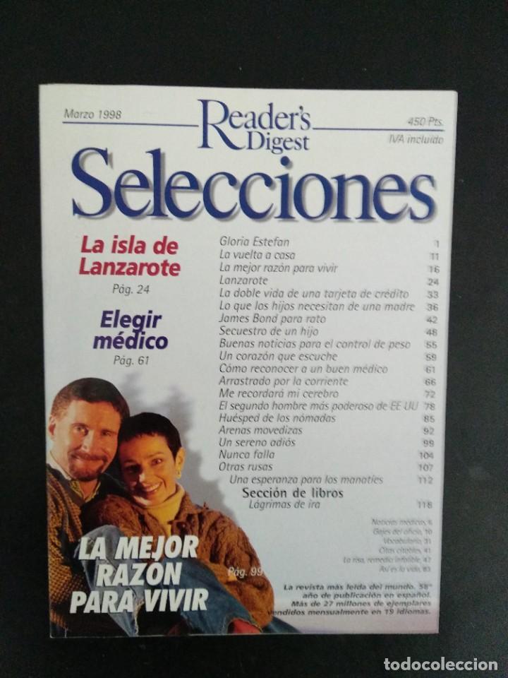 Colecionismo de Revistas e Jornais: REVISTA SELECCIONES DEL READER&acute;S DIGEST MARZO 1998