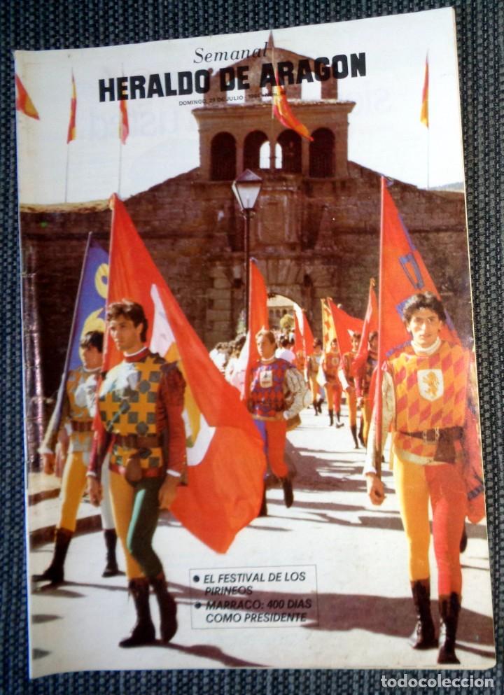 Coleccionismo de Revistas y Peri&oacute;dicos: SEMANAL HERALDO ARAG&Oacute;N N&ordm;98 Julio 1984 - M&Uacute;SICA MUERTE ROCK - EDUARDO BENAVENTE ALASKA. MATIAS URIBE