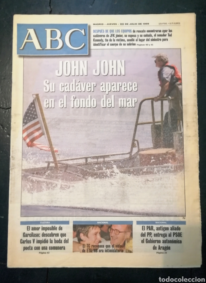 Coleccionismo de Revistas y Peri&oacute;dicos: ABC. 1999. MUERTE DE JOHN KENNEDY. EL ENVIO ESTA INCLUIDO.