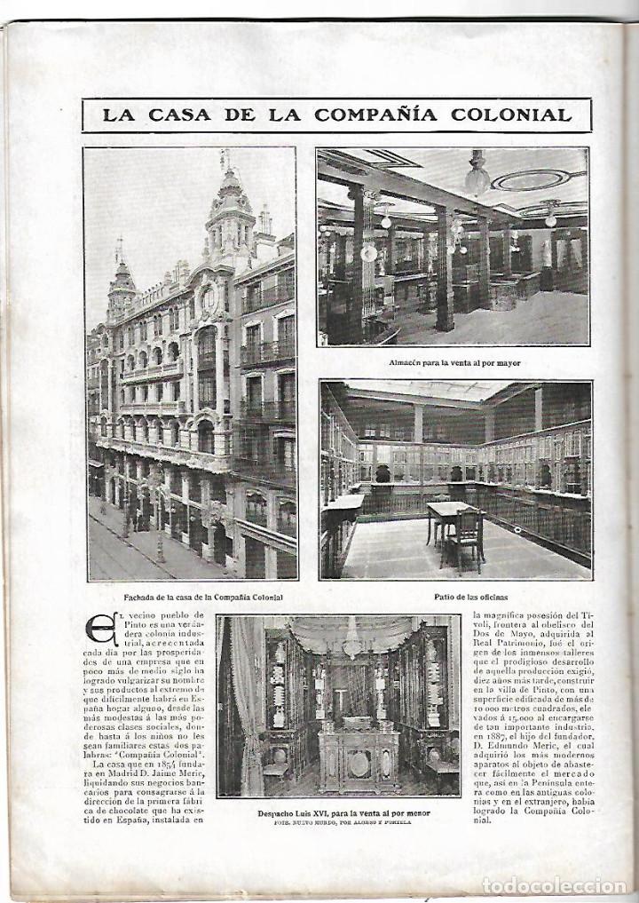 Colecionismo de Revistas e Jornais: A&Ntilde;O 1909 CONSUELO MAYENDIA RUINAS TEATRO DE LA ZARZUELA PINTO CASA DE LA COMPA&Ntilde;IA COLONIAL FABRICA