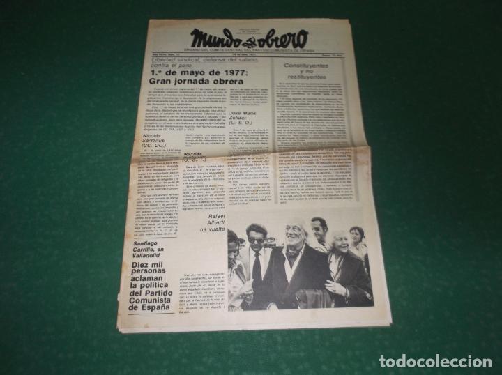 Coleccionismo de Revistas y Peri&oacute;dicos: revista politica, mundo obrero n&ordm; 17, 1977, la vuelta de rafael alberti, 1 mayo 1977