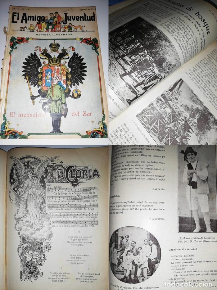 Collezionismo di Riviste e Giornali: El amigo de la juventud. A&ntilde;o . II,N&ordm; 11, agosto de 1914: Escuelas de bosque, viaje a la luna, foto